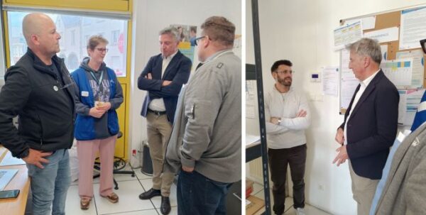 Déplacement du député Didier Le Gac au sein de l'espace France Services des quatre moulins à Brest.